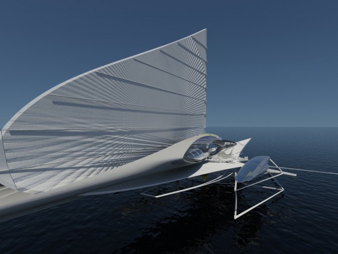Margot Krasojevic, solar-powered design, solar power, perpetual motion, maritime vehicle, hydrofoils, Fresnel lenses, solar concentrators, solar energy, photovoltaic cells, energy efficient yacht, green transportation