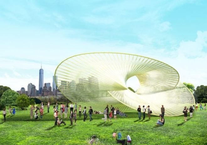 Governor's Island, City of Dreams Pavilion, Figment Festival, Governor's Island Pavilion, Izaskun Chinchilla Architects, BanG Studio, Urban design, sustainable installations nyc, sustainable design, nyc urban art, sustainable pavilion, city of dreams event, Organic Growth, Billion Oyster Pavilion