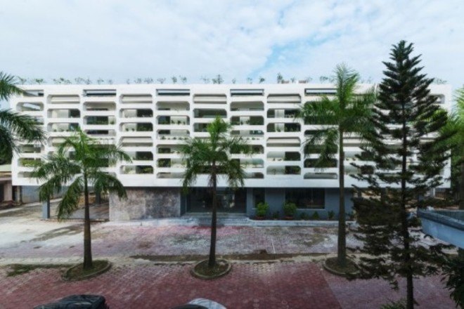 H&P Architects, SRDP-IWMC Office, Ha Tinh Province, Vietnam, sustainable architecture, sustainable design, climate change, resilient design, vietnamese architecture, Vertical Field, vertical walls, urban design