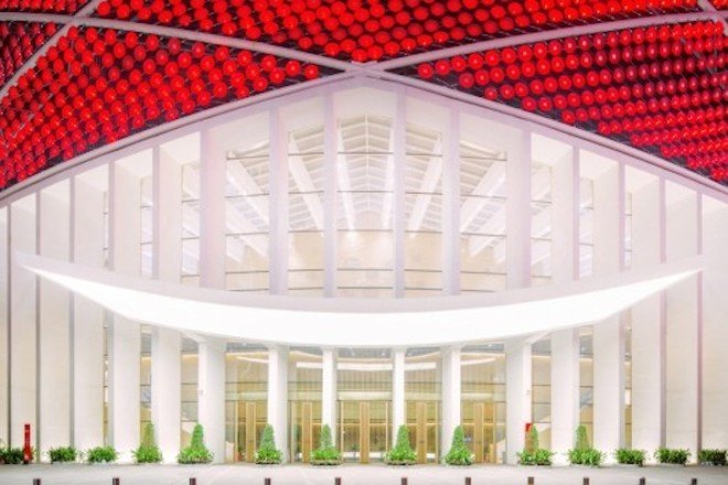 LEDs, LED lights, Stufish, Stufish Entertainment Architects, Wuhan, Han Show Theater, Franco Dragone, Red lantern, paper lantern, chinese lantern, Chinese architecture, Donghu Lake, China, theater, theater design