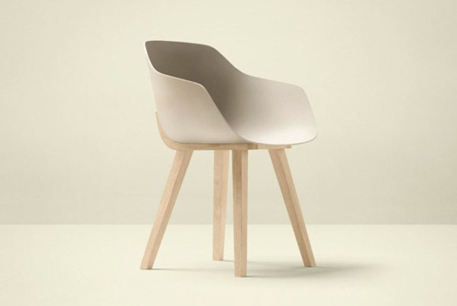 Jean Louis Iratzoki, biodegradable chair, recyclable, Kuskoa Bi, Maison&Objet, bioplastic seat, Alki, injected bioplastic