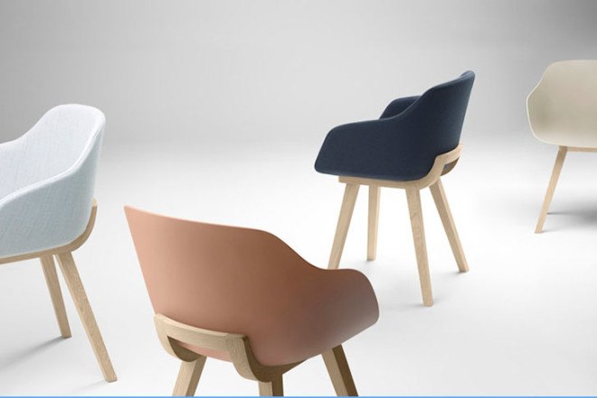 Jean Louis Iratzoki, biodegradable chair, recyclable, Kuskoa Bi, Maison&Objet, bioplastic seat, Alki, injected bioplastic