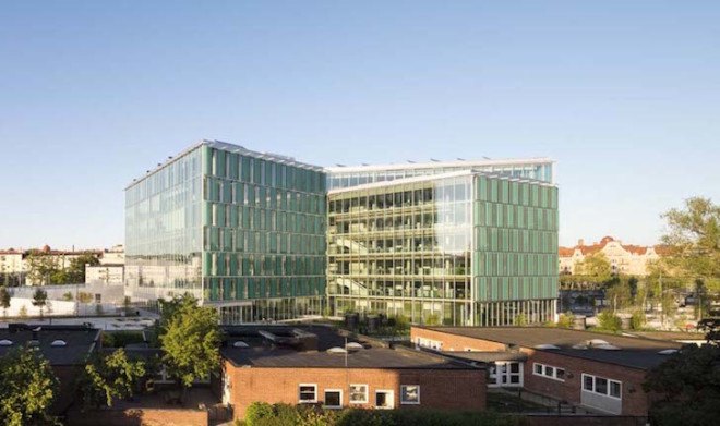 Lund, Sweden, City Hall, Christensen & Co Architects, energy efficiency, energy efficient building, Lund City Hall, Swedish City Hall, W-shaped architecture, green roof, renewable energy, solar power,