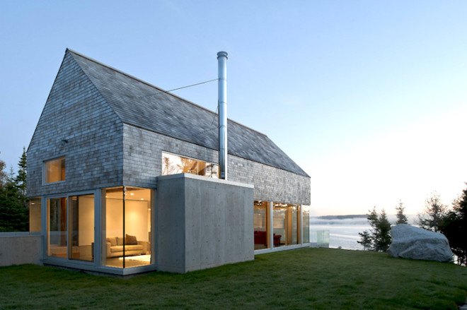 MacKay-Lyons Sweetapple Architects, Martin-Lancaster House, cedar-clad home, cedar home, passive solar, passive solar architecture, passive architecture,