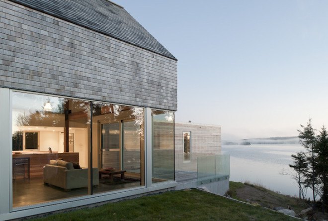 MacKay-Lyons Sweetapple Architects, Martin-Lancaster House, cedar-clad home, cedar home, passive solar, passive solar architecture, passive architecture,