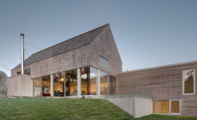 MacKay-Lyons Sweetapple Architects, Martin-Lancaster House, cedar-clad home, cedar home, passive solar, passive solar architecture, passive architecture,