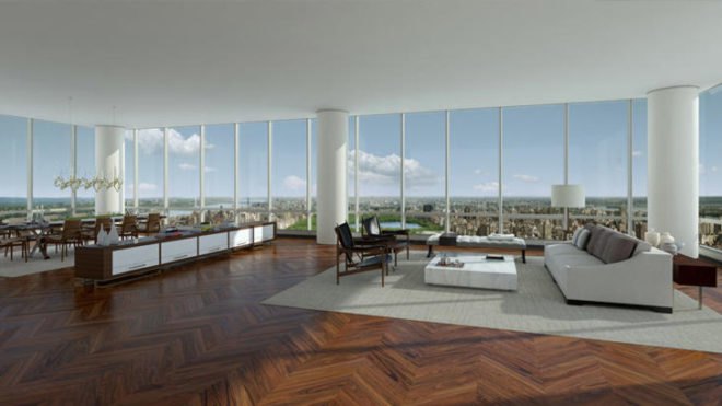real estate, condo, apartment, residence, residential, One57, Manhattan, Central Park, millions, billionaire, rich people, luxury apartment, luxury condo, most expensive, tallest building, tallest residential building, 1,000 feet tall, sale, sold, bought, buyer