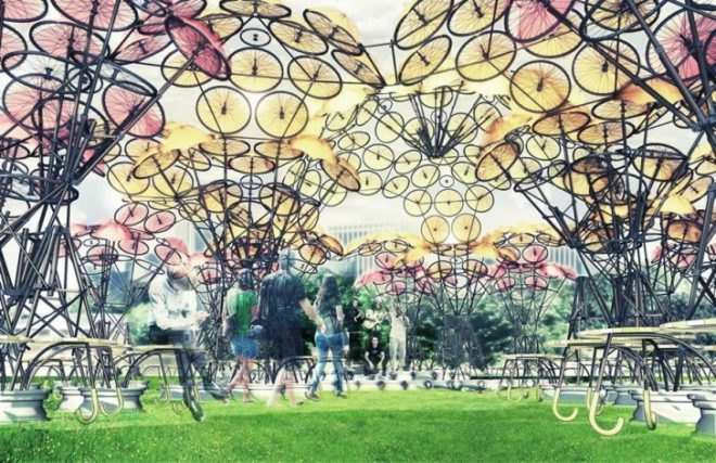 Governor's Island, City of Dreams Pavilion, Figment Festival, Governor's Island Pavilion, Izaskun Chinchilla Architects, BanG Studio, Urban design, sustainable installations nyc, sustainable design, nyc urban art, sustainable pavilion, city of dreams event, Organic Growth, Billion Oyster Pavilion