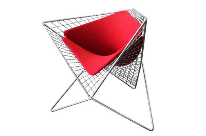 Parabola Chair, Carlo Aiello, New York deisgner, New York art, mathematics, hyperbolic paraboloids, chair design, metal chairs, green furniture, Red Dot Award