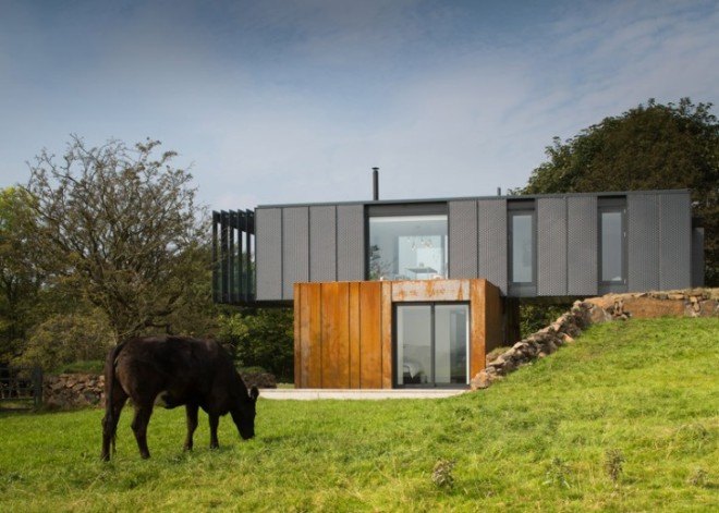 Patrick Bradley, Grillagh Water House, architecture, shipping container homes, shipping container design, farm house design, sustainable design, repurposed materials, farm architecture