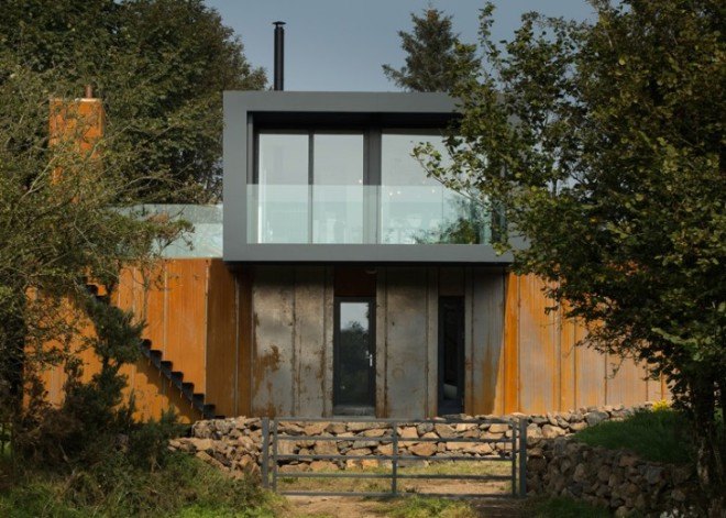 Patrick Bradley, Grillagh Water House, architecture, shipping container homes, shipping container design, farm house design, sustainable design, repurposed materials, farm architecture