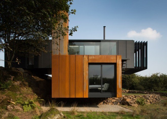 Patrick Bradley, Grillagh Water House, architecture, shipping container homes, shipping container design, farm house design, sustainable design, repurposed materials, farm architecture