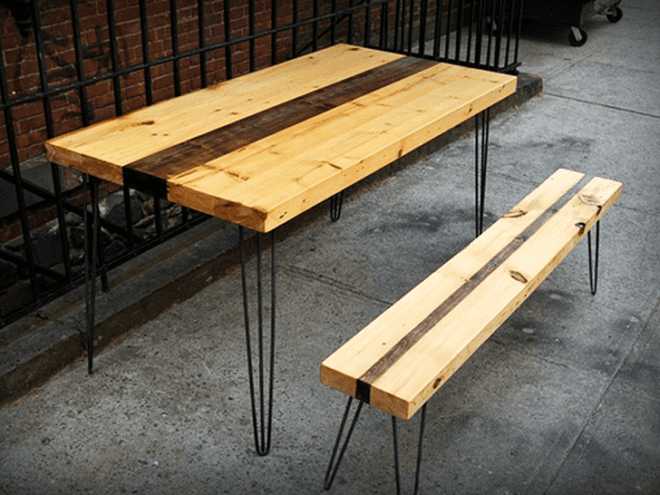 recycled brooklyn, reclaimed wood, reclaimed wood brooklyn, reclaimed furniture nyc, reclaimed furniture, eco-friendly furniture nyc, custom wood furniture nyc, the meatball shop, meatball shop nyc, meatball shop furniture, meatball shop custom dining sets, matt and steve loftice, matthew and steven loftice, salvaged furniture brooklyn ny