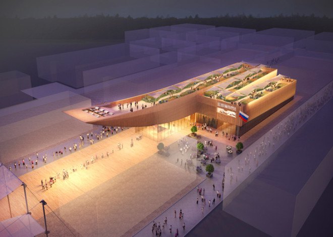 rooftop gardens, Expo Milan 2015, Russian Pavilion, pavilion, pavilion design, SPEECH Tchoban & Kuznetsov, Sergei Tchoban, expo architecture, timber architecture, timber, canopy, wooden canopy, sustainable timber, sustainable materials, russian architects, soviet architecture
