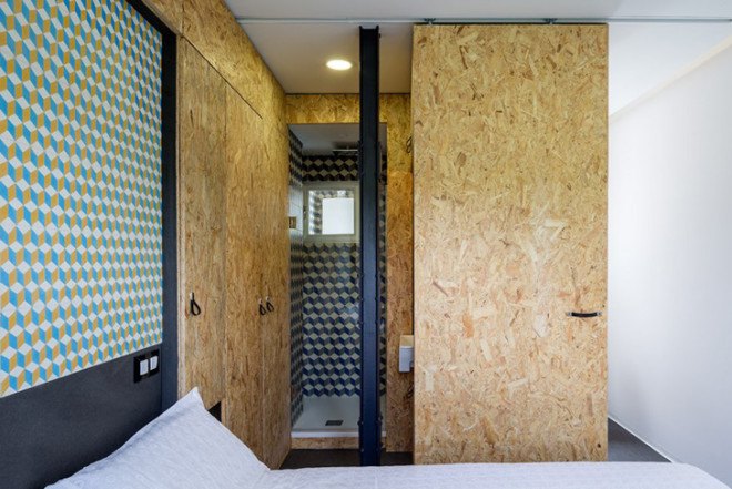 TallerDE2 Arquitectos, transformable OSB units, Pop-Up House, Madrid, Spanish design, pop-up furniture, space-saving appartment, bachelor pad