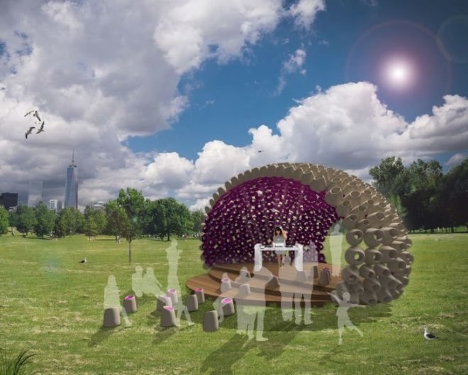 Governor's Island, City of Dreams Pavilion, Figment Festival, Governor's Island Pavilion, Izaskun Chinchilla Architects, BanG Studio, Urban design, sustainable installations nyc, sustainable design, nyc urban art, sustainable pavilion, city of dreams event, Organic Growth, Billion Oyster Pavilion