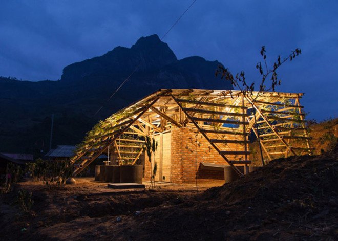 H&P Architects, Vietnam, low-cost architecture, green architecture, reused pipes, reused materials, rainwater harvesting, rainwater, rural architecture, bamboo, restroom resign, affordable design