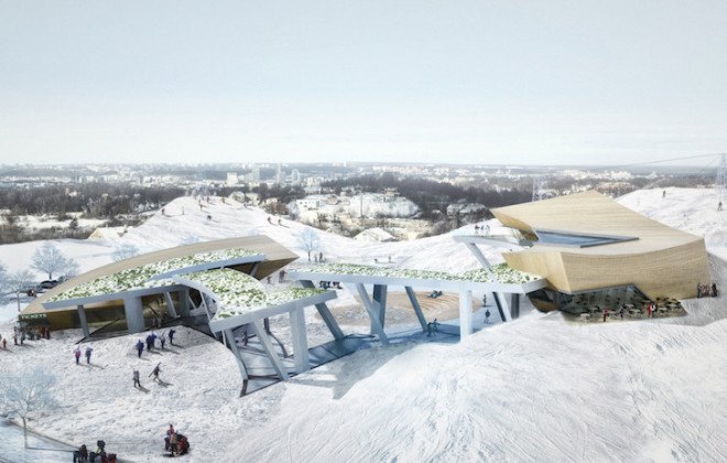 Daniel Libeskind, Lithuania, Liepkalnis Ski Hill, Beacon, Baltic region, Vilnius, ski attraction, ski destination, Lithuanian landscape, Vilnius Beacon, multipurpose destination, canopy