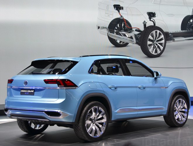 volkswagen Cross Coupe GTE, Cross Coupe GTE, volkswagen, vw, hybrid, hybrid car, hybrid-electric car, vw hybrid, volkswagen hybrid, green transportation, green design, sustainable design, detroit auto show, naias, naias 2015, 2015 detroit auto show, green automotive, plug-in hybrid, hybrid SUV