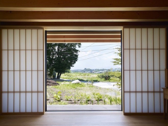 Yatsugatake Villa, Yatsugatake mountain, japan, japanese architecture, MDS, south facing rooms, south facing light, passive design, passive house techniques, organic home, rounded doorways, fan-shaped, countryside house, vegetable garden