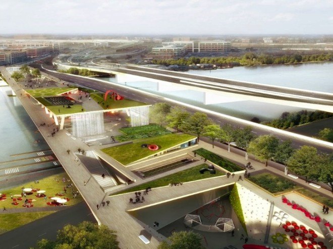 Washington DC Bridge, Washington DC bridge park, OMA + OLIN, urban park, urban design, DC park, DC bridge, elevated park