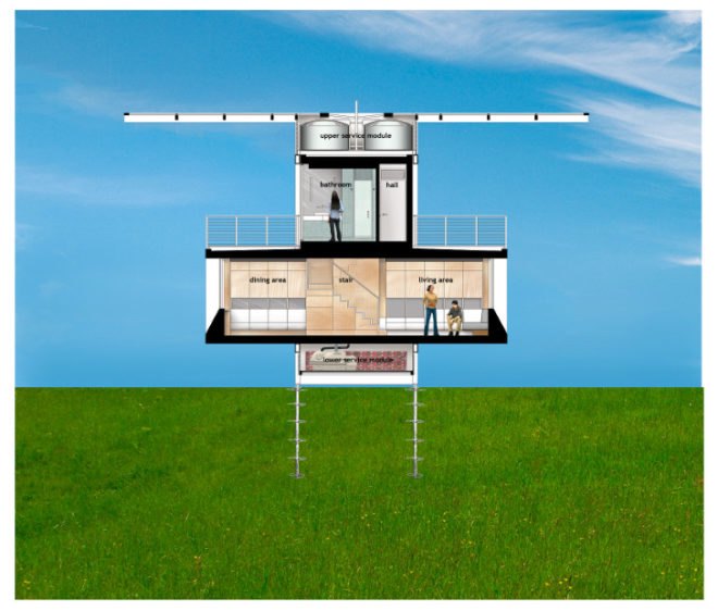 modular home, modular living, off grid, off-the-grid, off the grid, self-sustaining, solar power, batteries, power generator, power storage, water collection, wastewater, automatic homes, smart home, smart house, remote living, design, home design, residential design, Specht Harpman, zeroHouse