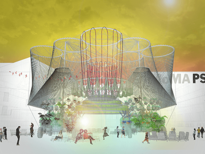 MoMA 2015 Young Architects Program, 2015 YAP competition, MoMA PS1, Andrés Jaque, Office for Political Innovation, COSMO, COSMO MoMA PS1, water purification, water issues, water poverty, water purification system, eco art, Warm Up summer music series, clean water, BAC Engineering and Consultancy