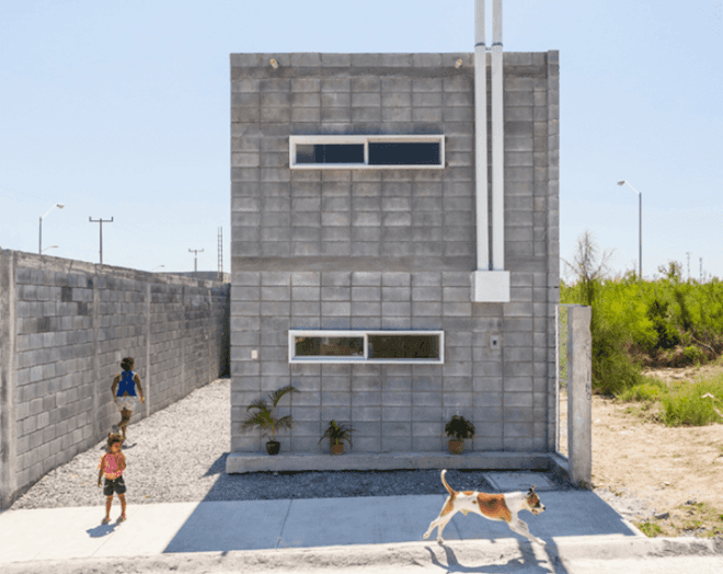 Casa Caja, Box House, S-AR Arquitectura, Comunidad Vivex, Monterrey, Mexico, affordable housing, concrete housing, low-cost housing, Mexico housing
