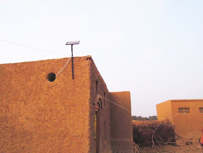 Solar panel on Pakistani house, traditional Pakistani home, solar panel, Earth Home Project, The Earth Home Project, Pakistan