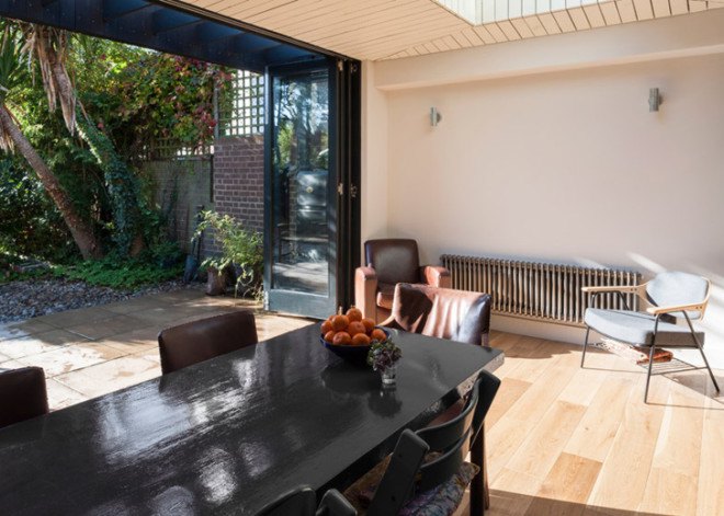 Gort Scott Architects, Victorian House, London, extension, green renovation, 19th century house, daylit house, timber facade, timber cladding, timber ceiling