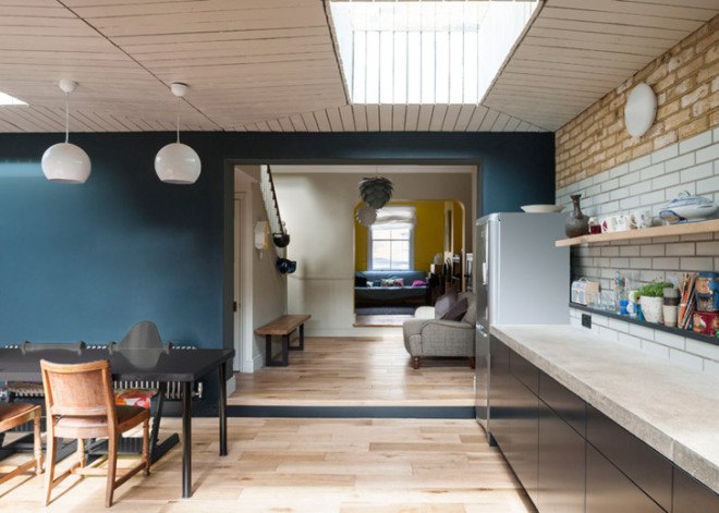 Gort Scott Architects, Victorian House, London, extension, green renovation, 19th century house, daylit house, timber facade, timber cladding, timber ceiling