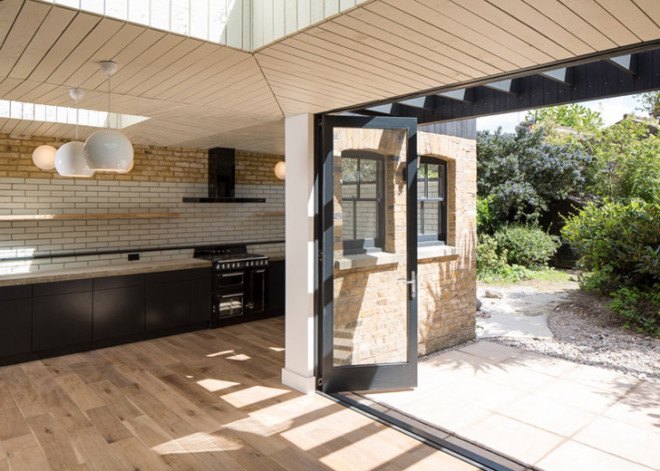 Gort Scott Architects, Victorian House, London, extension, green renovation, 19th century house, daylit house, timber facade, timber cladding, timber ceiling