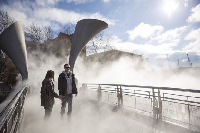 Fog Bridge Bristol, Fujiko Nakaya, Art and Architecture, Fog Bridge, Fog Landscape, Immersive art, climate change, Bristol European Green Capital