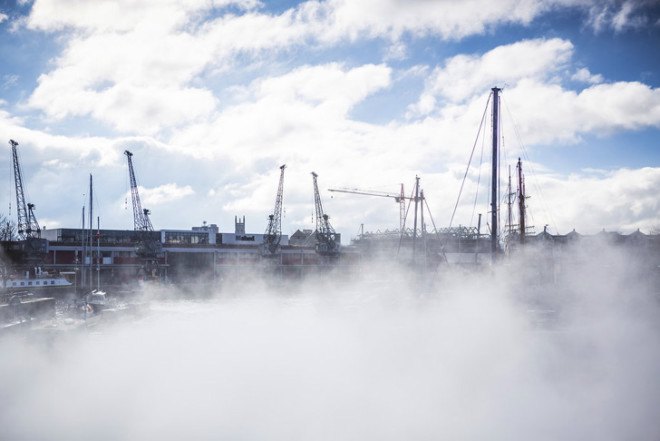 Fog Bridge Bristol, Fujiko Nakaya, Art and Architecture, Fog Bridge, Fog Landscape, Immersive art, climate change, Bristol European Green Capital