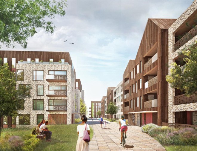 Jestico + Whiles, Caledonian Road, residential development, Jestico + Whiles, Standerwick Land Design, Telford Homes, landscaping, green architecture