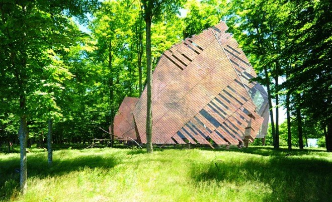 MU Architects, the Giants of Bigwin, architecture, Lake of Bays, Canada, Bigwin island housing competition, Bigwin golf club, prefab architecture, prefab design, Bigwin Island Block 78 Invited Design Competition, tee pees, hut designs, green design