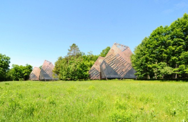 MU Architects, the Giants of Bigwin, architecture, Lake of Bays, Canada, Bigwin island housing competition, Bigwin golf club, prefab architecture, prefab design, Bigwin Island Block 78 Invited Design Competition, tee pees, hut designs, green design