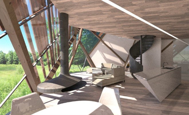 MU Architects, the Giants of Bigwin, architecture, Lake of Bays, Canada, Bigwin island housing competition, Bigwin golf club, prefab architecture, prefab design, Bigwin Island Block 78 Invited Design Competition, tee pees, hut designs, green design