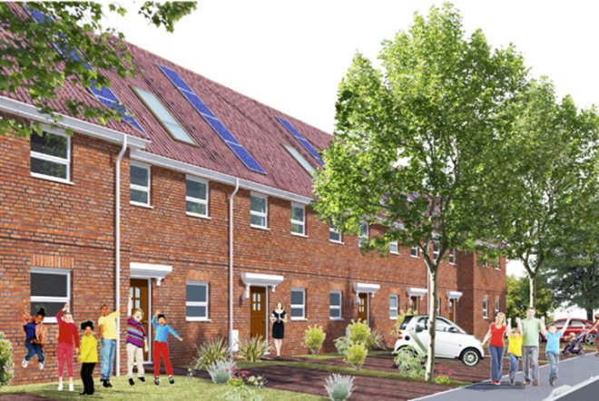 modcell, university of bath, straw houses, straw-bale, sustainable building, bristol, uk, 3D rendering