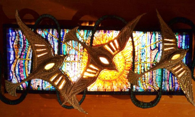 Nikki Ella Whitlock, recycled glass, recycled glass mosaic, eco art, recycle art
