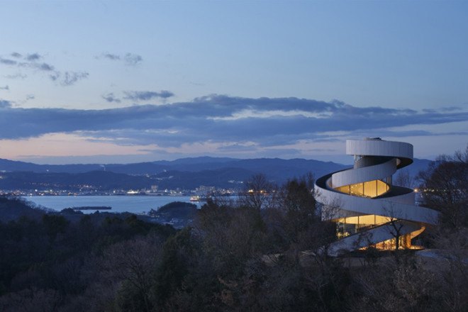 Hiroshima wedding chapel, wedding chapel design, modern wedding chapels, Hiroshima modern architecture, Ribbon Chapel Japan, Ribbon Church, Ribbon chapel, Hiroshima, Hiroshi Nakamura, Nacasa and Partners