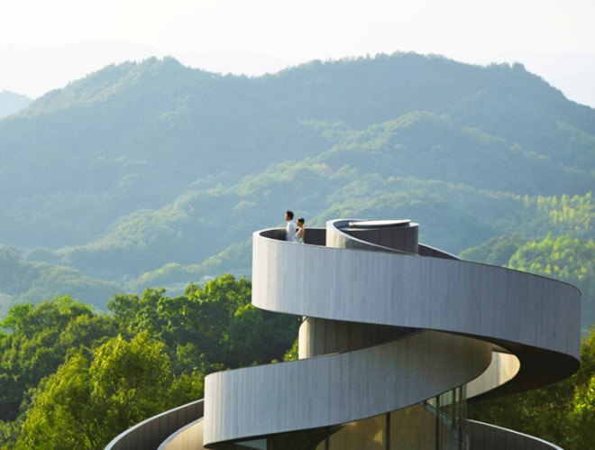 Hiroshima wedding chapel, wedding chapel design, modern wedding chapels, Hiroshima modern architecture, Ribbon Chapel Japan, Ribbon Church, Ribbon chapel, Hiroshima, Hiroshi Nakamura, Nacasa and Partners