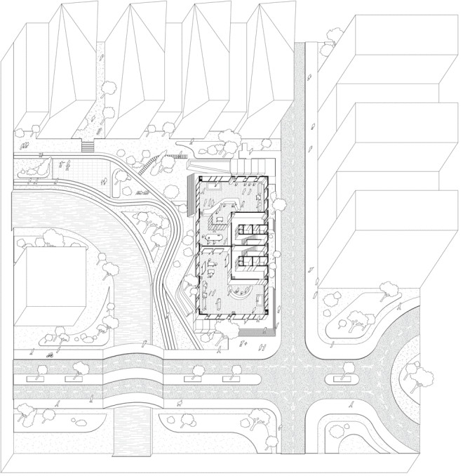 archi-union architects, archi-unions, sonjiang art campus, songjiang, china, chinese, architecture, architects, twisted roof, twisted, art, artist, studio