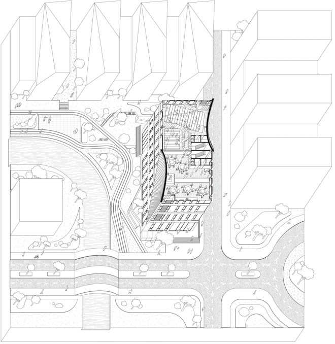 archi-union architects, archi-unions, sonjiang art campus, songjiang, china, chinese, architecture, architects, twisted roof, twisted, art, artist, studio