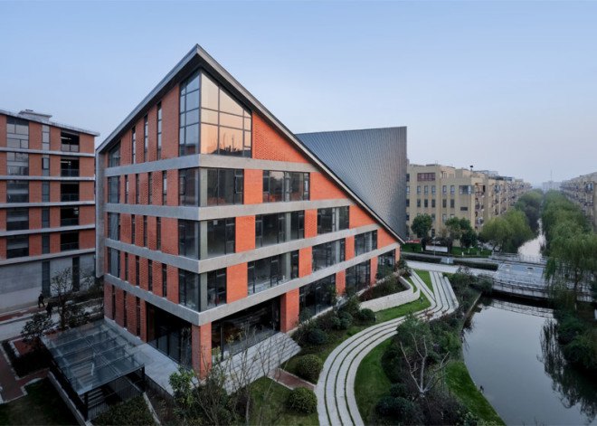 archi-union architects, archi-unions, sonjiang art campus, songjiang, china, chinese, architecture, architects, twisted roof, twisted, art, artist, studio