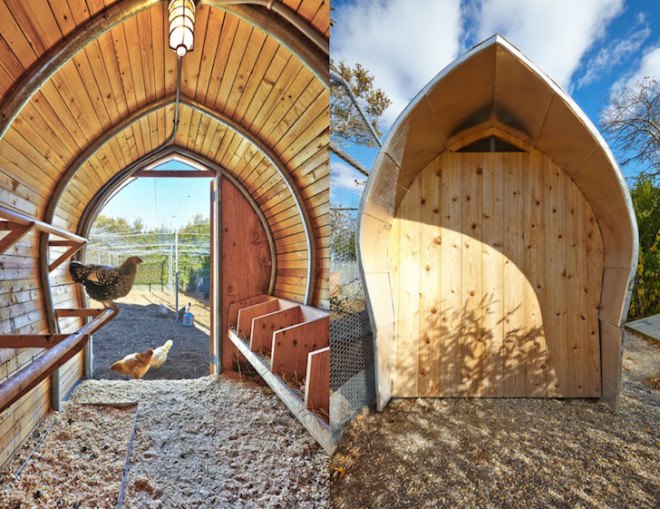 Architecture Research Office, AFO, Sheffer Chicken Coop, East Hampton, chicken coop, coop, natural ventilation, cedar, natural lighting, radiant floor heating, underfloor heating, metal shingles, metal chicken coop