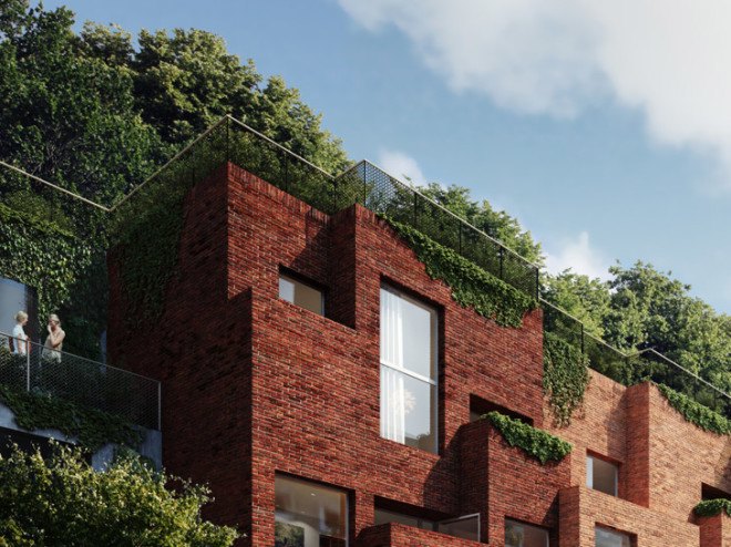 Utopia Arkitekter, Stockholm, Sweden, green roof terrace, green apartment building, green redevelopment, Tham Videgård Arkitekter, Swedish architecture, green architecture