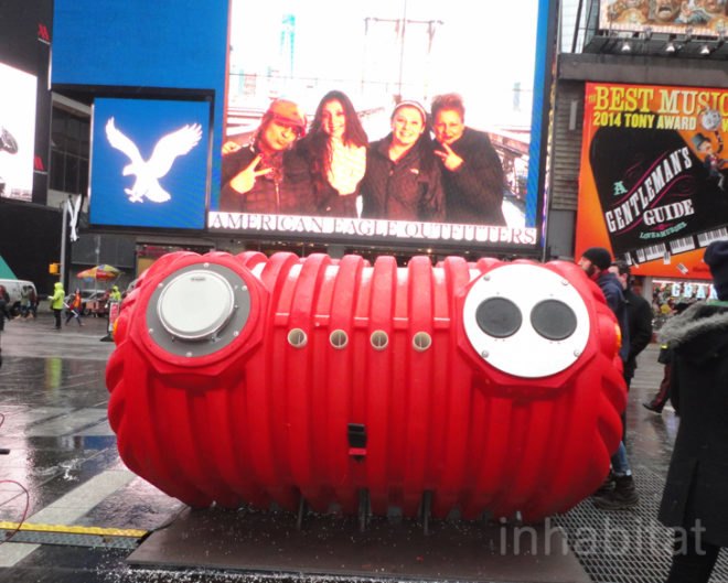 Architecture League of New York, eco design, green design, interactive sculpture, stereotank, sustainable design, times square alliance, Times Square Arts, Valentine Heart Times Square, heartseat