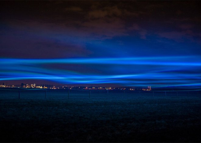 Daan Roosegaarde, light installation, art installation, Waterlicht, aurora borealis, northern lights, LED lights, Dutch artists, the Netherlands