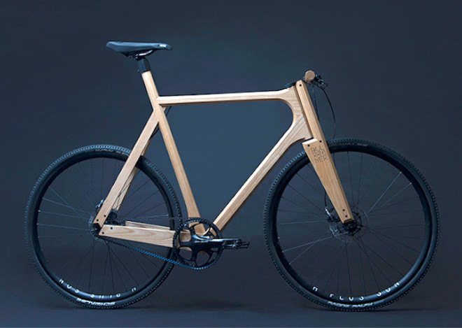 Paul Timmer, wood bicycle, wooden bicycle, ash, ash bicycle, 3d printed aluminum, 3d printed bicycle, 3d printed bicycle parts, 3d printing
